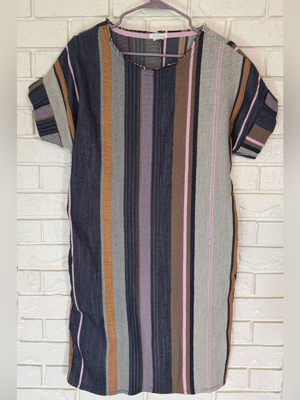 Anthropologie Striped Short Sleeve Shift Dress